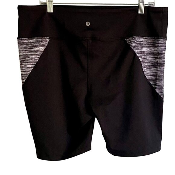 Golden Union Black Gray Activewear Workout Shorts Women's Size 1X NEW - Picture 2 of 6